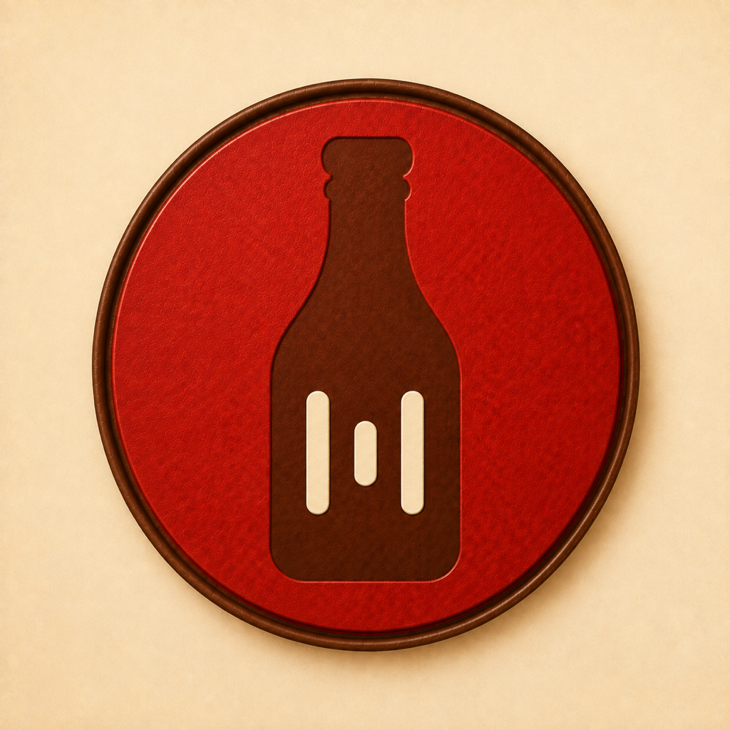 Ketchup Notes icon: a red ketchup bottle badge with cream audio bars